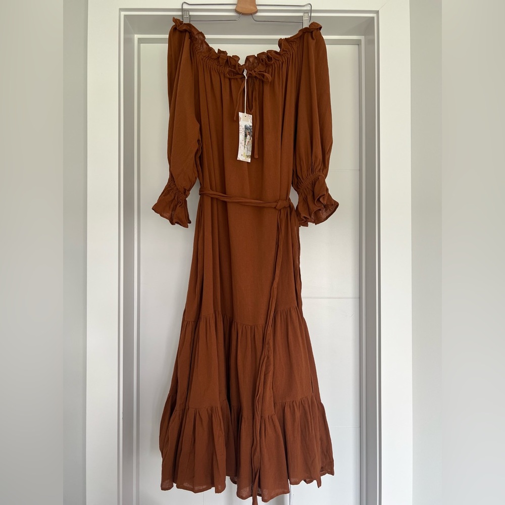 Hazel & Folk - Emmaline Gown/Maxi Dress - Cinnamon - One Size